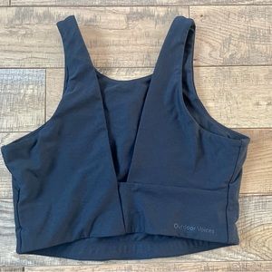 Outdoor Voices Venus Crop Top Medium Sports Bra Black